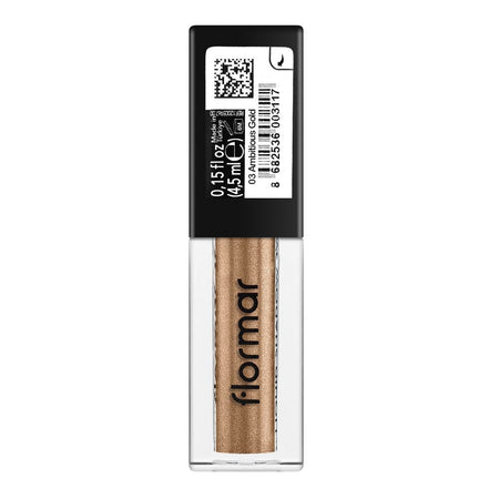 Flormar Shimmer & Shine Liquid Eyeshadow, 4.5ml, 03 Ambitious Gold - Image 2