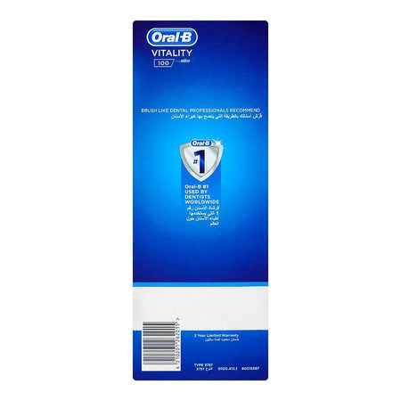 Oral-B Vitality 100 Cross action Rechargeable Electric Toothbrush, White, D100.413.1 - Image 4