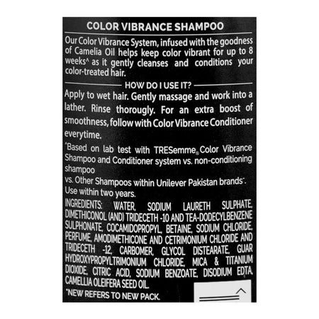 Tresemme Color Vibrance Camellia Oil Shampoo, For Color Treated Hair, 650ml - Image 3