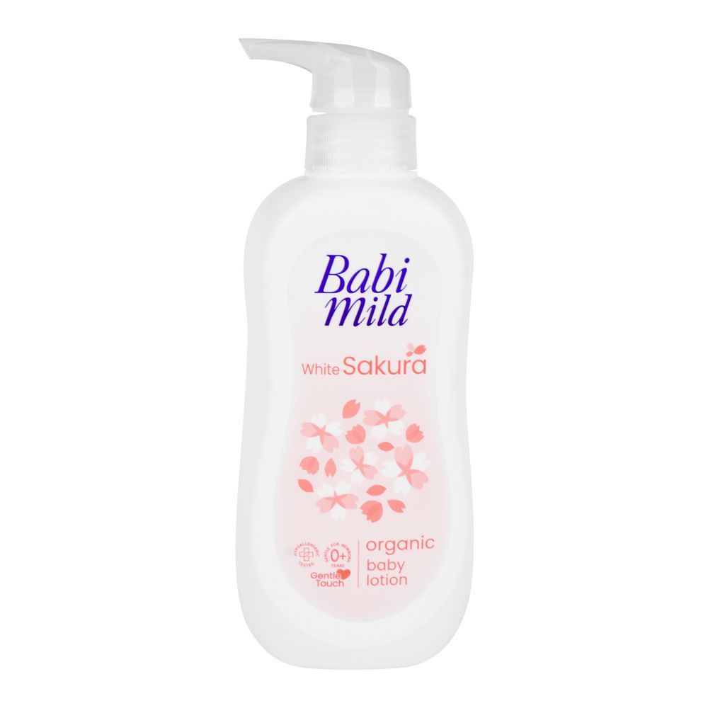 Babi Mild White Sakura Organic Baby Lotion, 350ml - Image 3