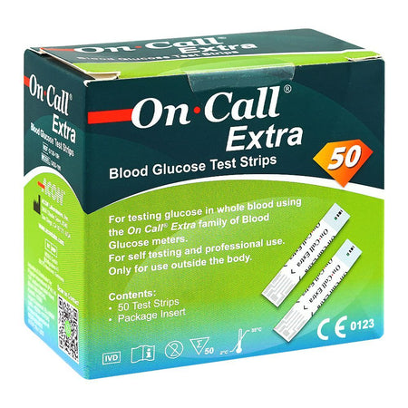 On Call Extra Blood Glucose Test Strip, 50-Pack - Main Image