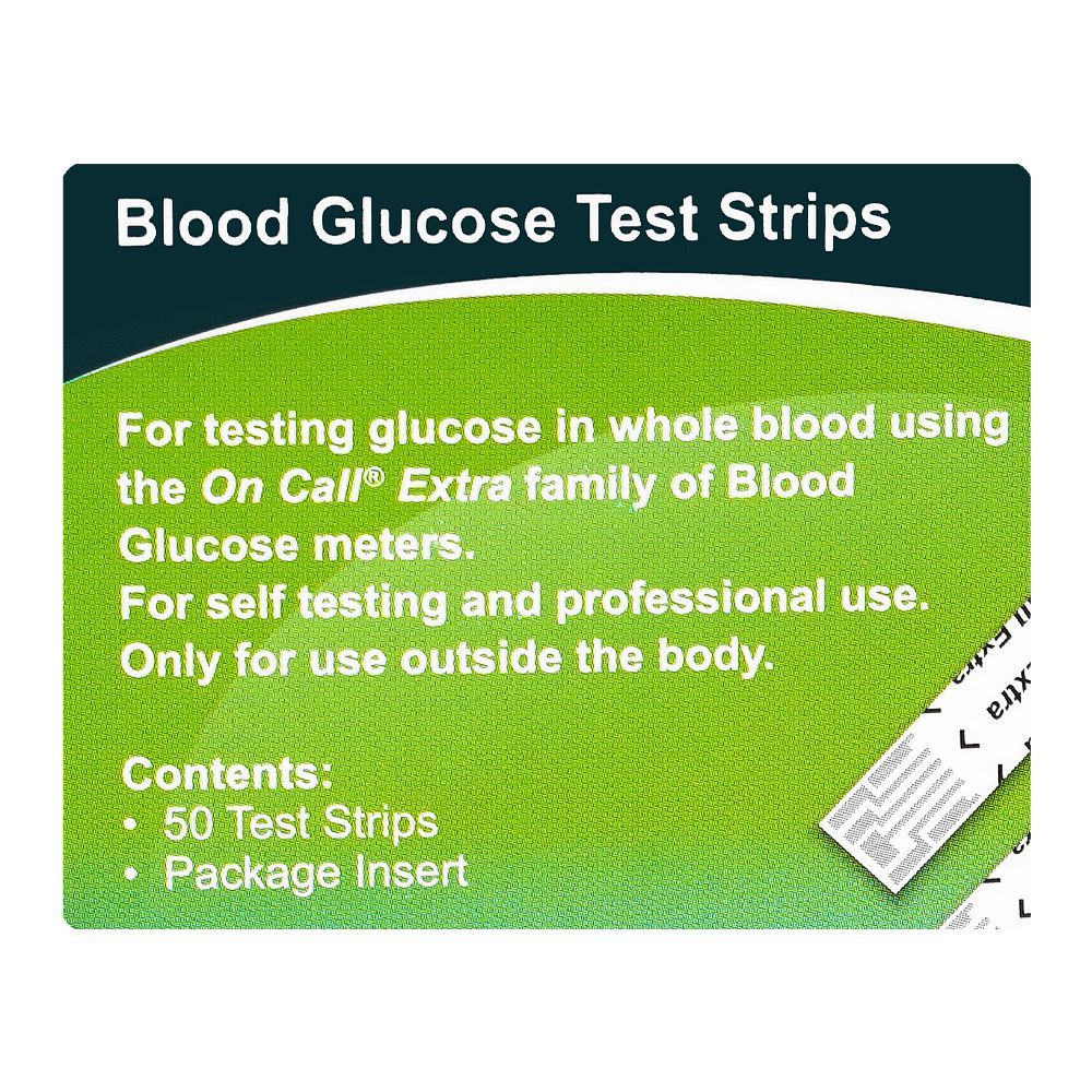 On Call Extra Blood Glucose Test Strip, 50-Pack - Image 2