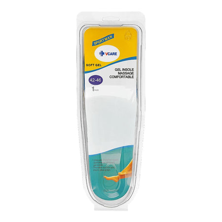 VCare Sport Man Comfort Heel Pads – Gel Insole, Massage & Cushioning, 42-46, 1-Pair - Image 2
