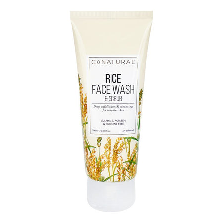 CoNatural 2in1 Rice Face Wash & Facial Scrub, Silicon, Sulphate & Paraben Free, 100ml - Main Image