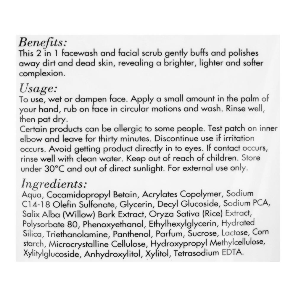 CoNatural 2in1 Rice Face Wash & Facial Scrub, Silicon, Sulphate & Paraben Free, 100ml - Image 3