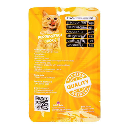 Maw & Paw Fluffy Treats For Cats, Chicken Flavor, Grain Free, 15g x 5 Strips - Image 2