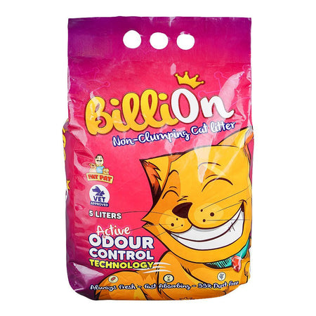 Fat Pat Billion Non-Clumping Cat Litter, Vet-Approved, Odor Control, 5 Liter Bag - Main Image