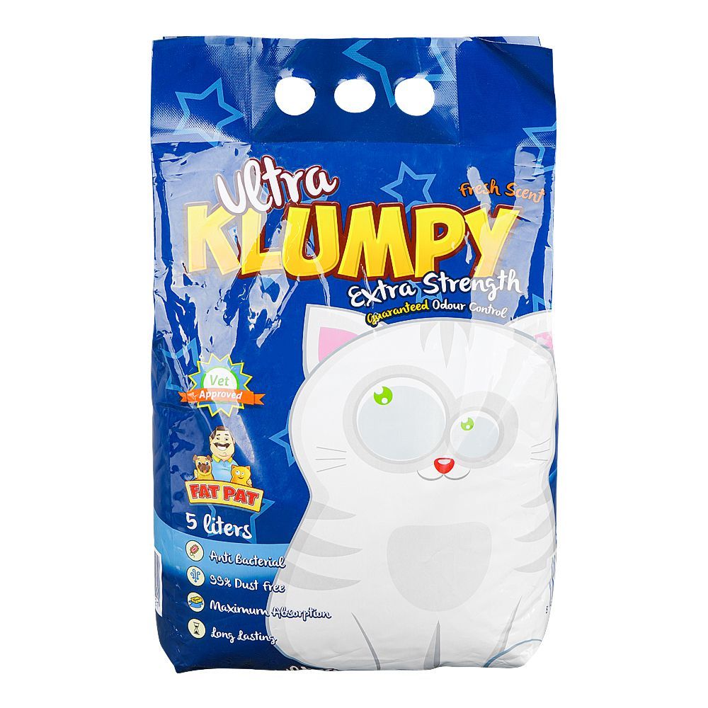 Fat Pat Ultra Klumpy Cat Litter, Fresh Scent, Vet-Approved, Odor Control, 5 Liter Bag - Main Image