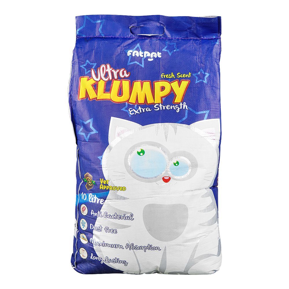 Fat Pat Ultra Klumpy Cat Litter, Fresh Scent, Vet-Approved, Odor Control, 10 Liter Bag - Main Image
