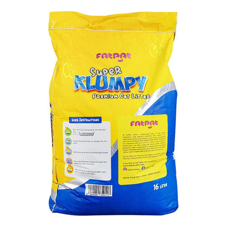 Fat Pat Super Klumpy Premium Cat Litter, Anti-Bacterial, Vet-Approved, 16 Liter Bag - Image 2