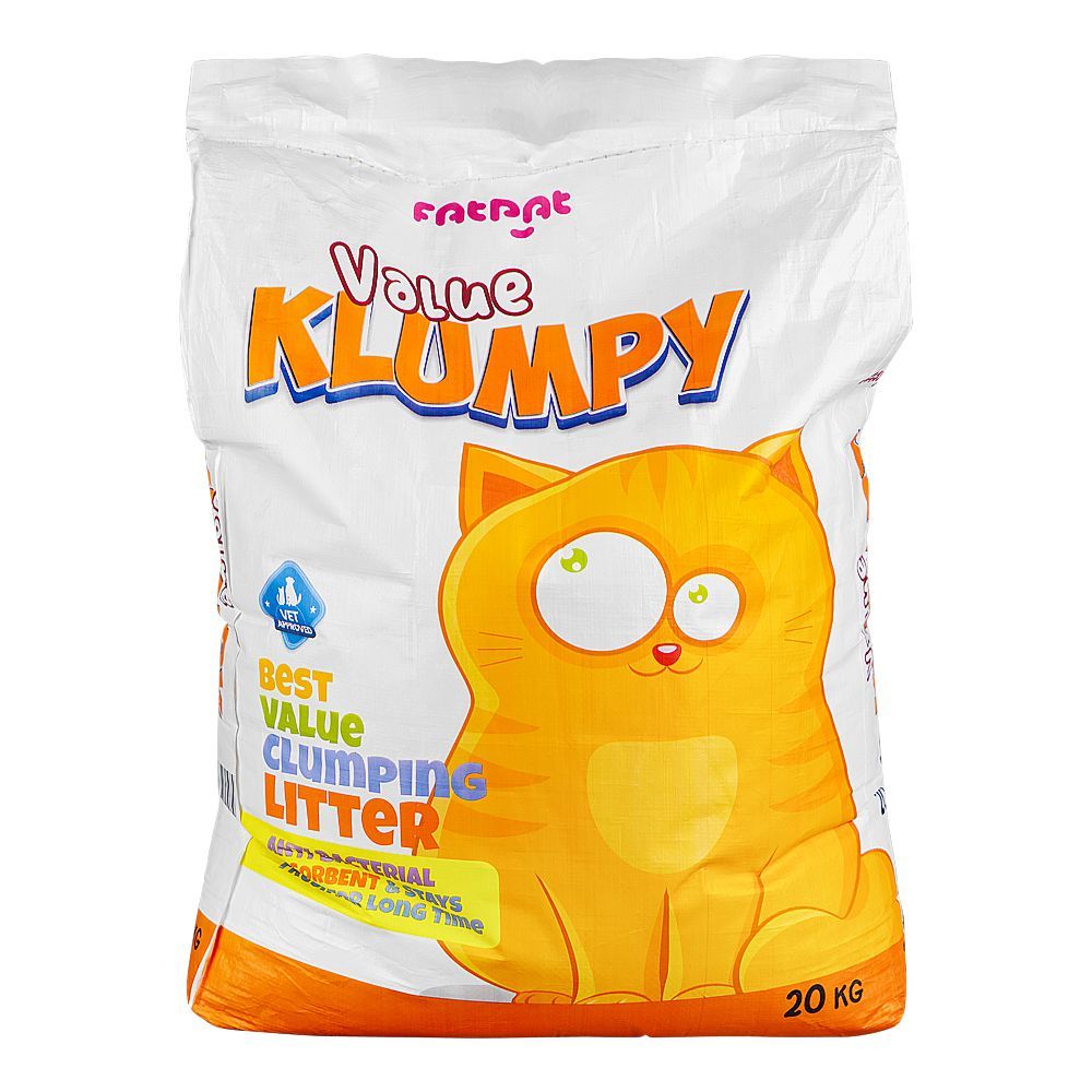 Fat Pat Value Klumpy Cat Litter, Anti-Bacterial, Vet-Approved, 20kg bag - Main Image