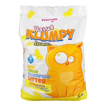 Fat Pat Value Klumpy Cat Litter, Lemon Scented, Anti-Bacterial, Vet-Approved, 20kg bag - Main Image