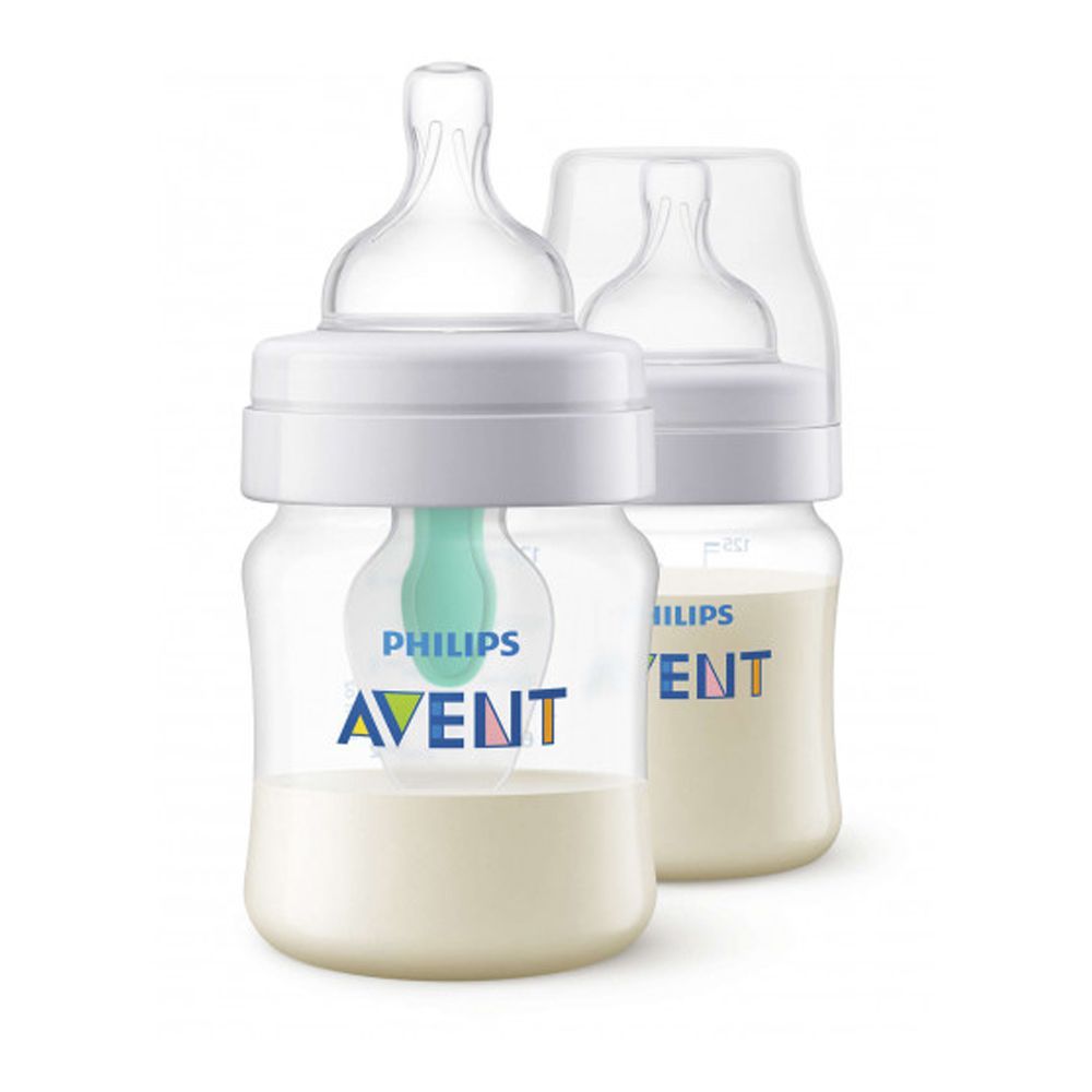 Avent Anti-Colic Air Free Feeder/Feeding Bottle, For 0+ Months Babies, 125ml, 2-Pack, SCF810/24 - Main Image