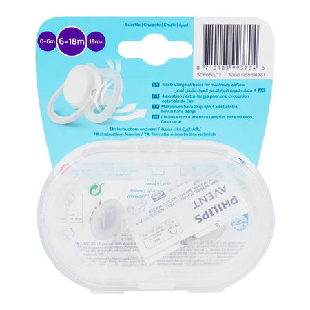 Avent Ultra Air Animals Soothers, For 6-18 Months Babies, 2-Pack, SCF080/12 - Image 5
