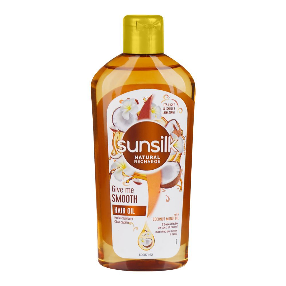 Sunsilk Natural Recharge Give Me Smooth Coconut Monoi Hair Oil, 250ml - Main Image