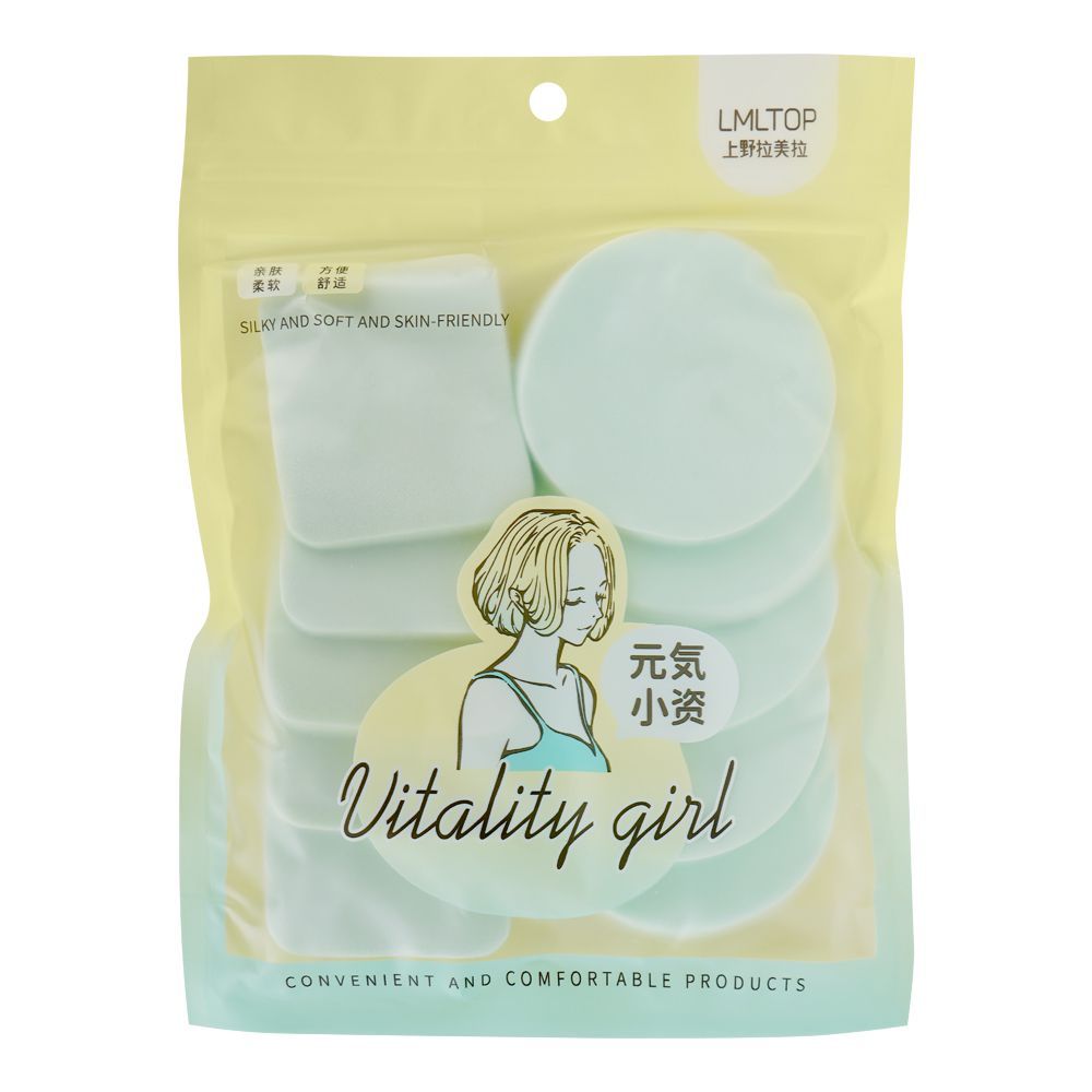LMLTOP Flat Round & Square Air Cushion Powder Puff Makeup Sponge Pad, For Dry & Wet Use, TOP-142 - Main Image