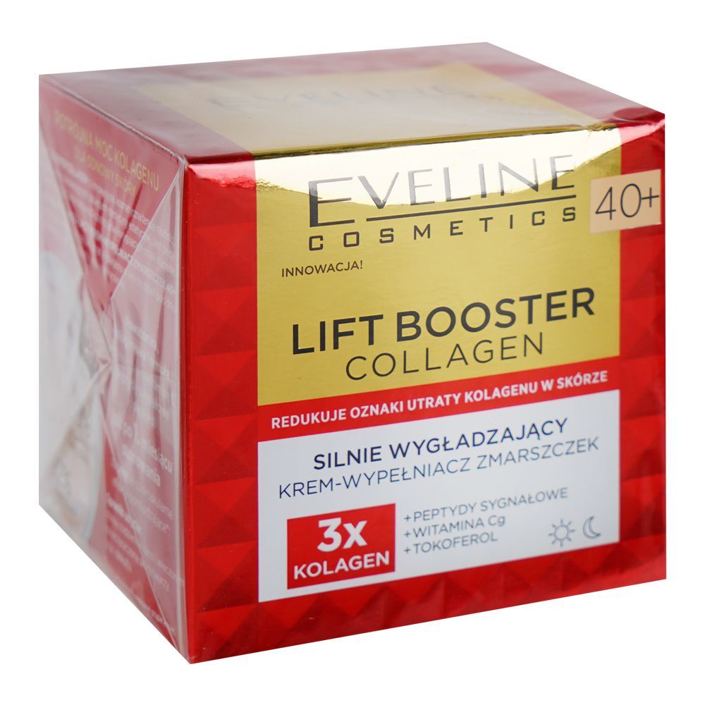 Eveline Lift Booster Collagen Strongly Smoothing Wrinkle Filler Anti-Aging Cream 40+, 50ml - Main Image