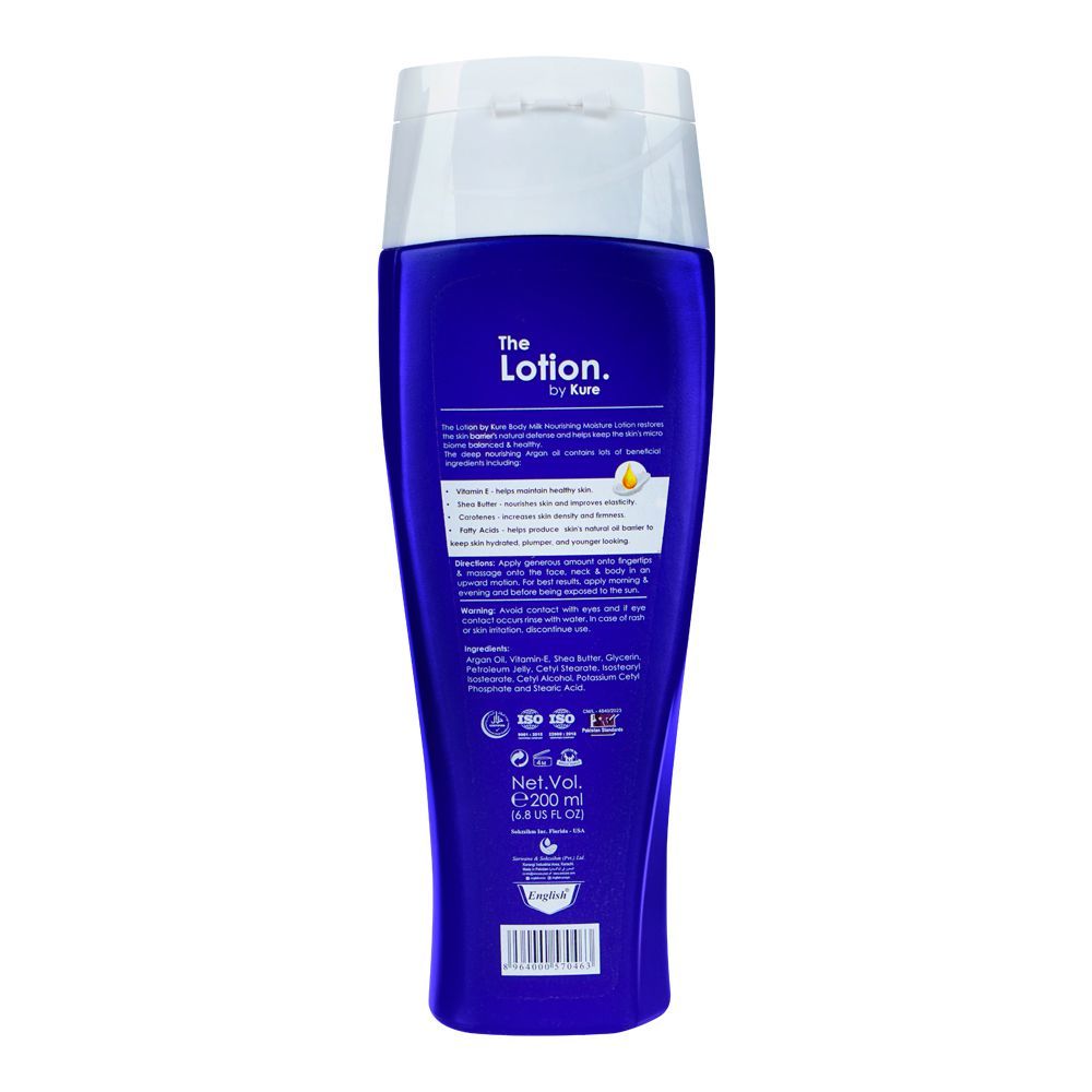 English The Lotion By Kure Argan Oil Body Milk Nourishing Body Lotion, 200ml - Image 2
