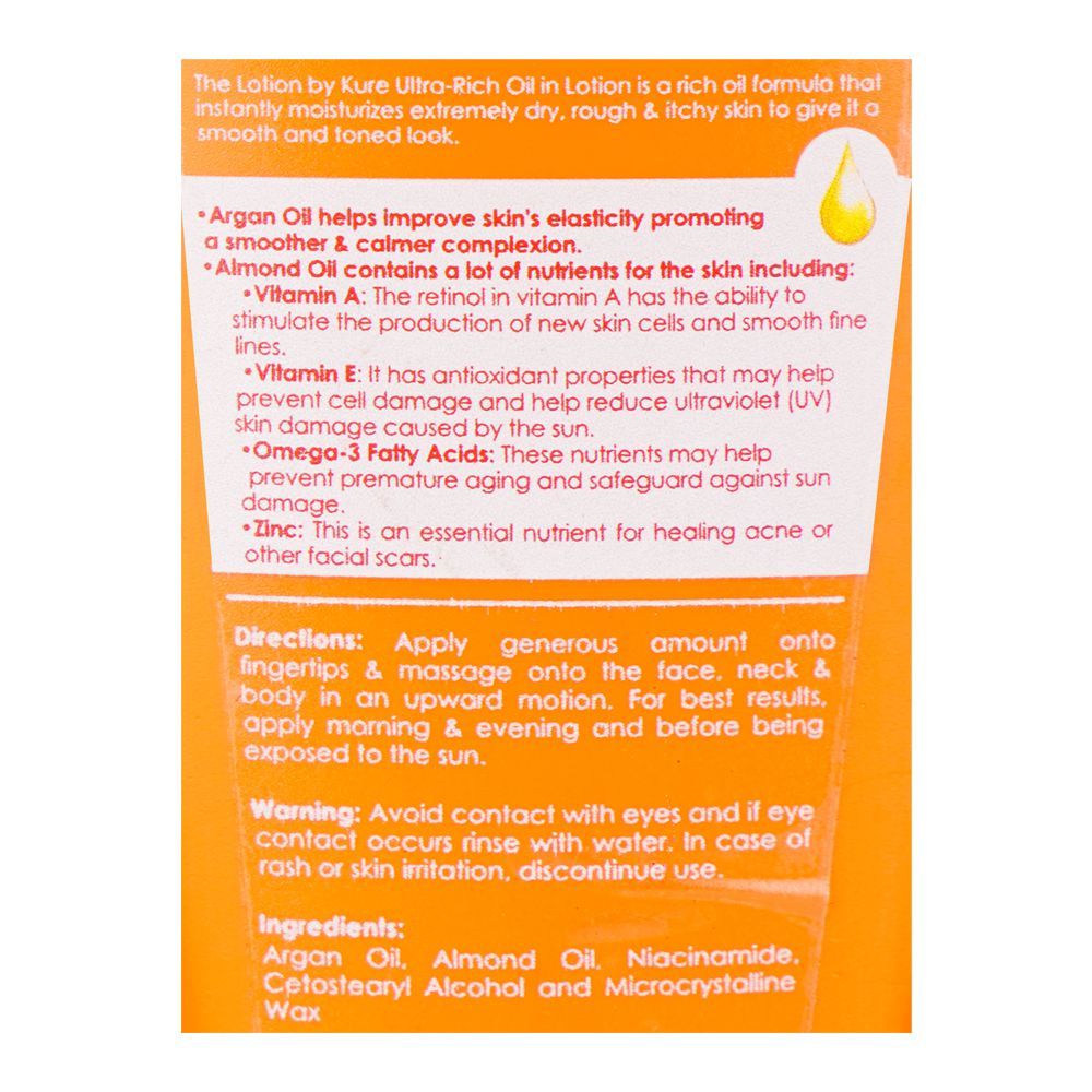 English The Lotion By Kure Ultra-Rich Oil Body Lotion, For All Skin Types, 200ml - Image 3