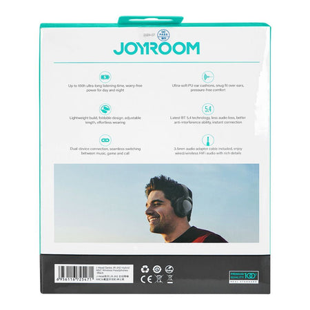 Joyroom Hybrid ANC Bluetooth Wireless Headphone, Black, JR-JH2 - Image 3