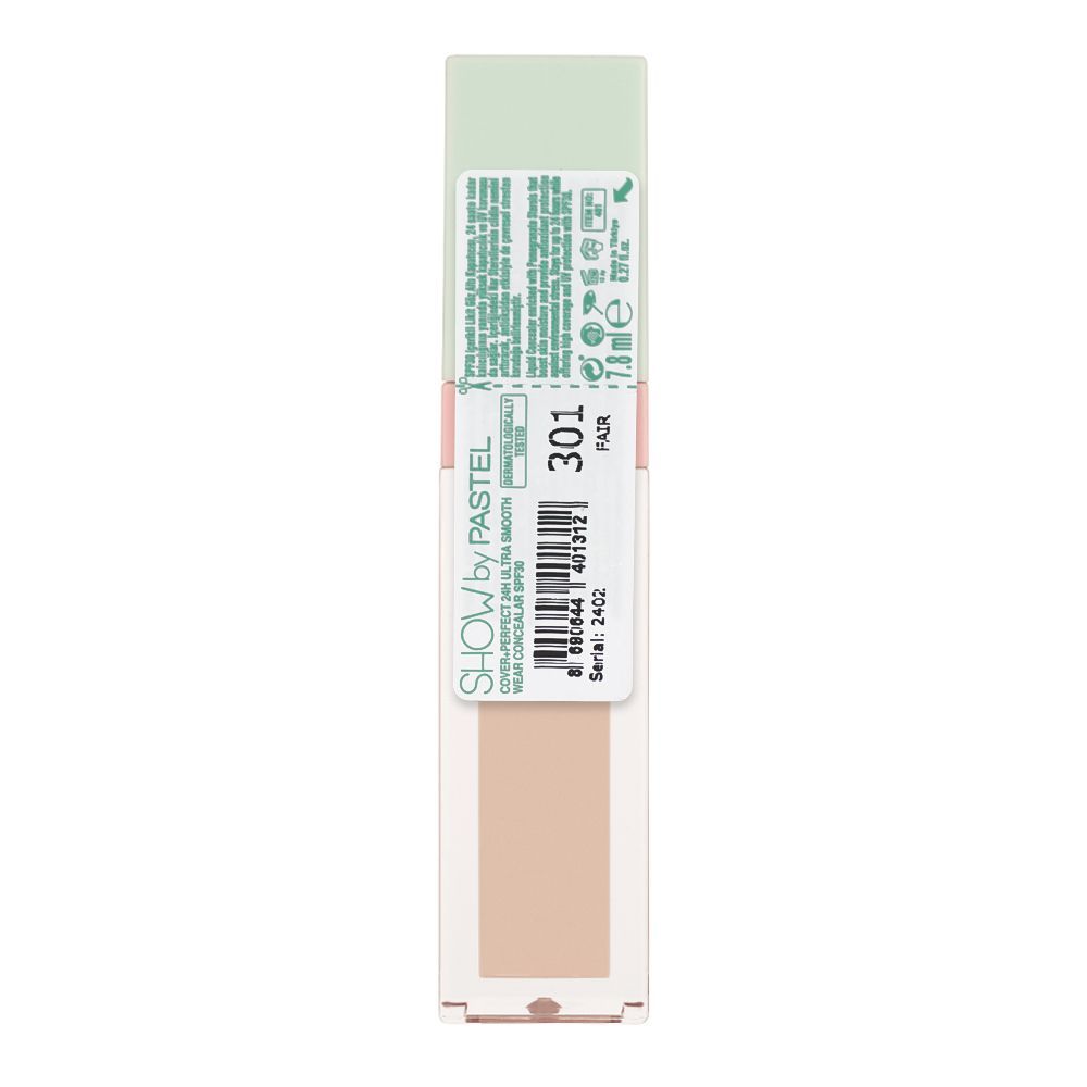 Pastel Cover + Perfect Concealer with SPF30, 24 Hours Ultra Smooth Wear, 7.8ml, 301 Fair - Image 2