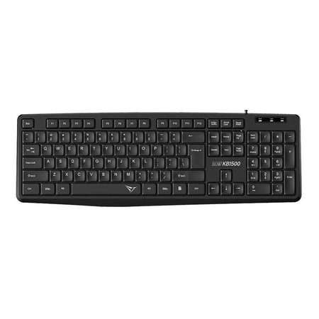 Alcatroz Silent USB Wired Keyboard, Black, KB1500 - Main Image