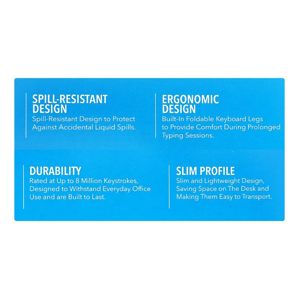 Alcatroz Silent USB Wired Keyboard, Black, KB1500 - Image 5