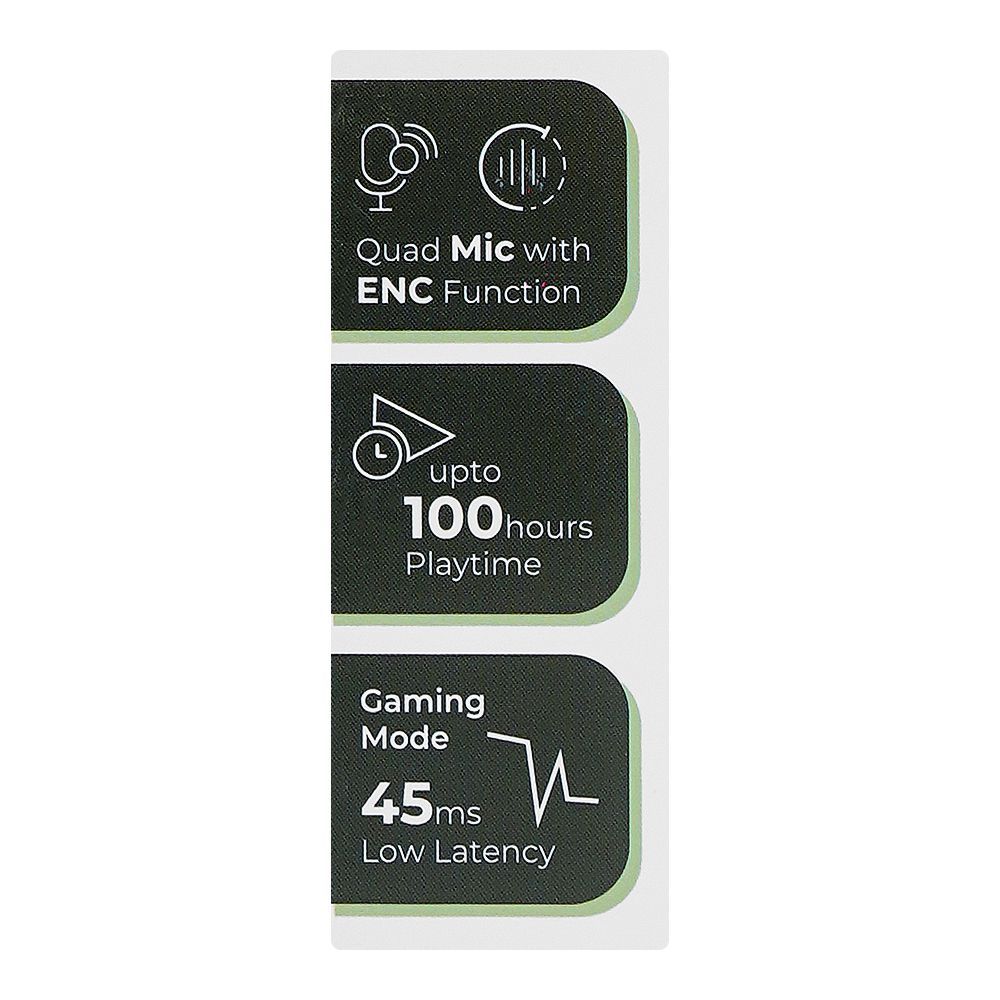 Zero Wave Pro Wireless Earbuds, Quad Mic ENC, IPX4 Water Resistant, Forest Green - Image 3