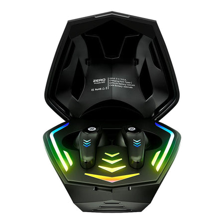 Zero Arcade 800 Wireless Earbuds, 40ms Hyper Low Latency, RGB Interface, Black - Main Image