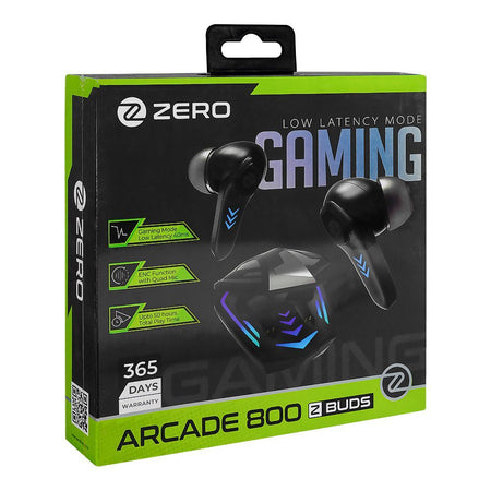 Zero Arcade 800 Wireless Earbuds, 40ms Hyper Low Latency, RGB Interface, Black - Image 2