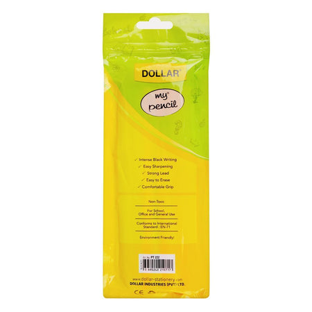 Dollar My Pencil with Eraser, Black lead, Assorted Body Colors, Free Gift Inside, 12-Pack, PT222 - Image 2