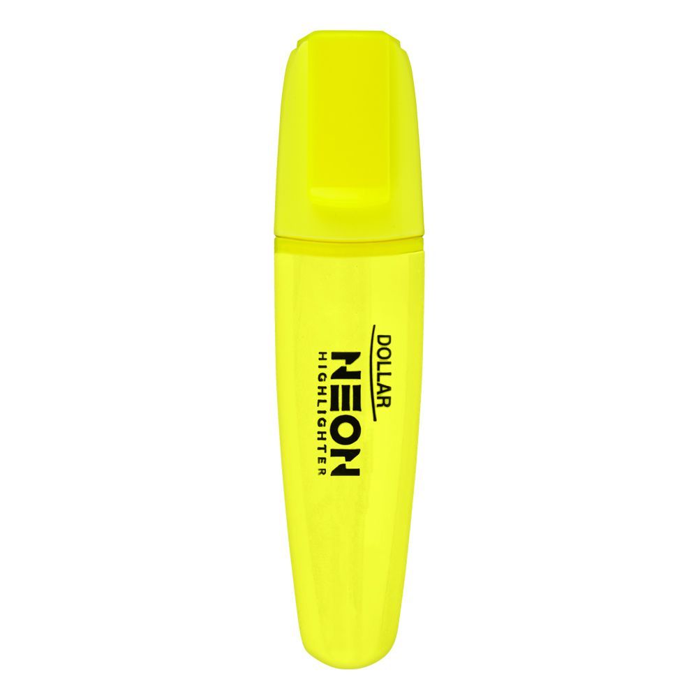 Dollar Neon Marker Highlighter, Yellow, 1-Pack, HL625 - Main Image