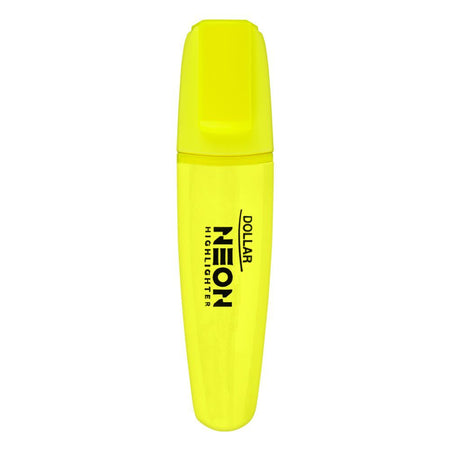 Dollar Neon Marker Highlighter, Yellow, 1-Pack, HL625 - Main Image