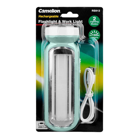 Camelion Rechargeable Flashlight & Work Light, RS913 - Image 2