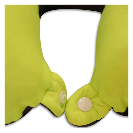 Relaxsit Fiber Two-Tone Neck Pillow, For Travel, Home & Office, Green, 13"x12" - Image 6