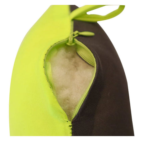 Relaxsit Fiber Two-Tone Neck Pillow, For Travel, Home & Office, Green, 13"x12" - Image 3
