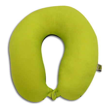 Relaxsit Fiber Two-Tone Neck Pillow, For Travel, Home & Office, Green, 13"x12" - Image 2