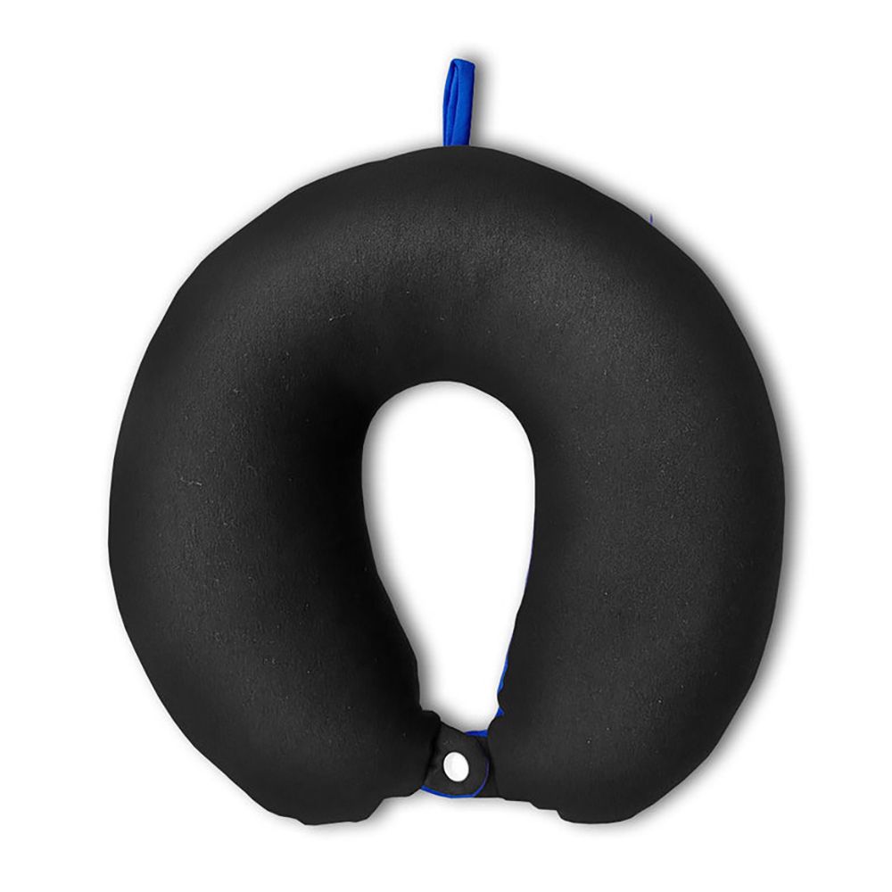 Relaxsit Fiber Two-Tone Neck Pillow, For Travel, Home & Office, Blue, 13"x12" - Image 4