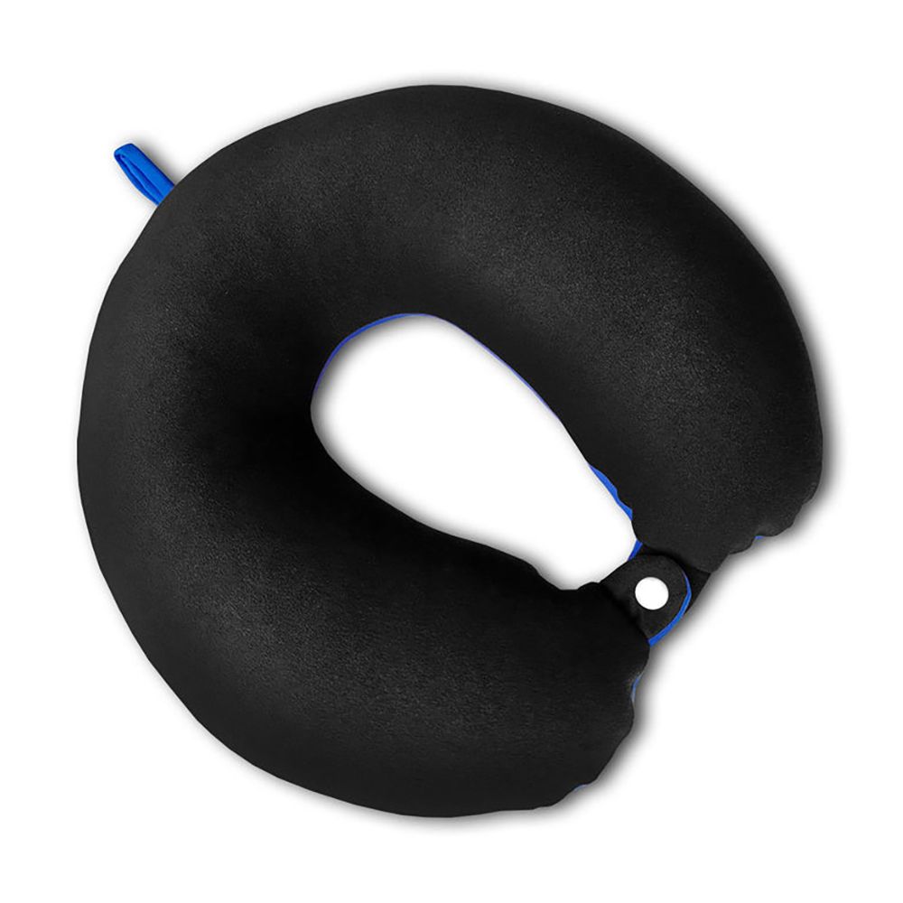 Relaxsit Fiber Two-Tone Neck Pillow, For Travel, Home & Office, Blue, 13"x12" - Image 6