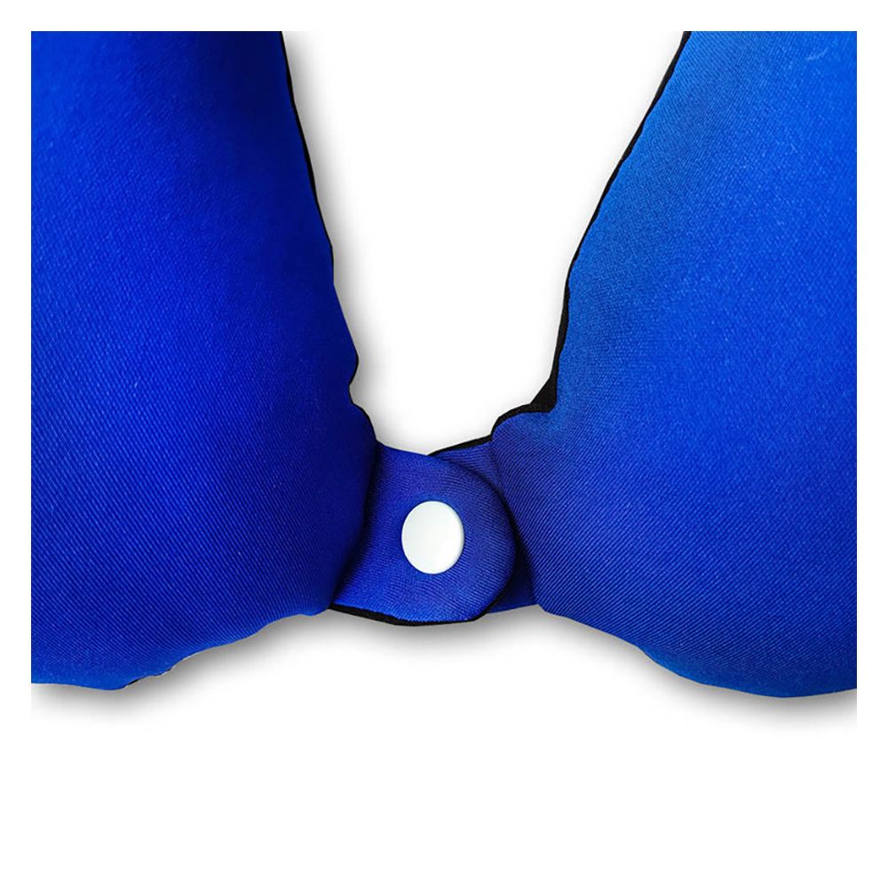 Relaxsit Fiber Two-Tone Neck Pillow, For Travel, Home & Office, Blue, 13"x12" - Image 8