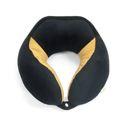 Relaxsit Velveto Neck Pillow, For Travel, Home & Office, Black, 10.63" x 10.63" - Main Image