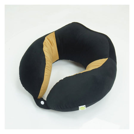 Relaxsit Velveto Neck Pillow, For Travel, Home & Office, Black, 10.63" x 10.63" - Image 2