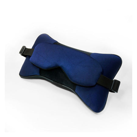Relaxsit Travel Buddy Pro 3in1 Eye Mask, Car & Neck Pillow, For Travel, Home & Office, Navy Blue, 7" x 14" - Image 2