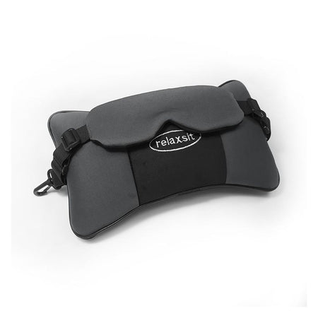 Relaxsit Travel Buddy Pro 3in1 Eye Mask, Car & Neck Pillow, For Travel, Home & Office, Gray, 7" x 14" - Image 3