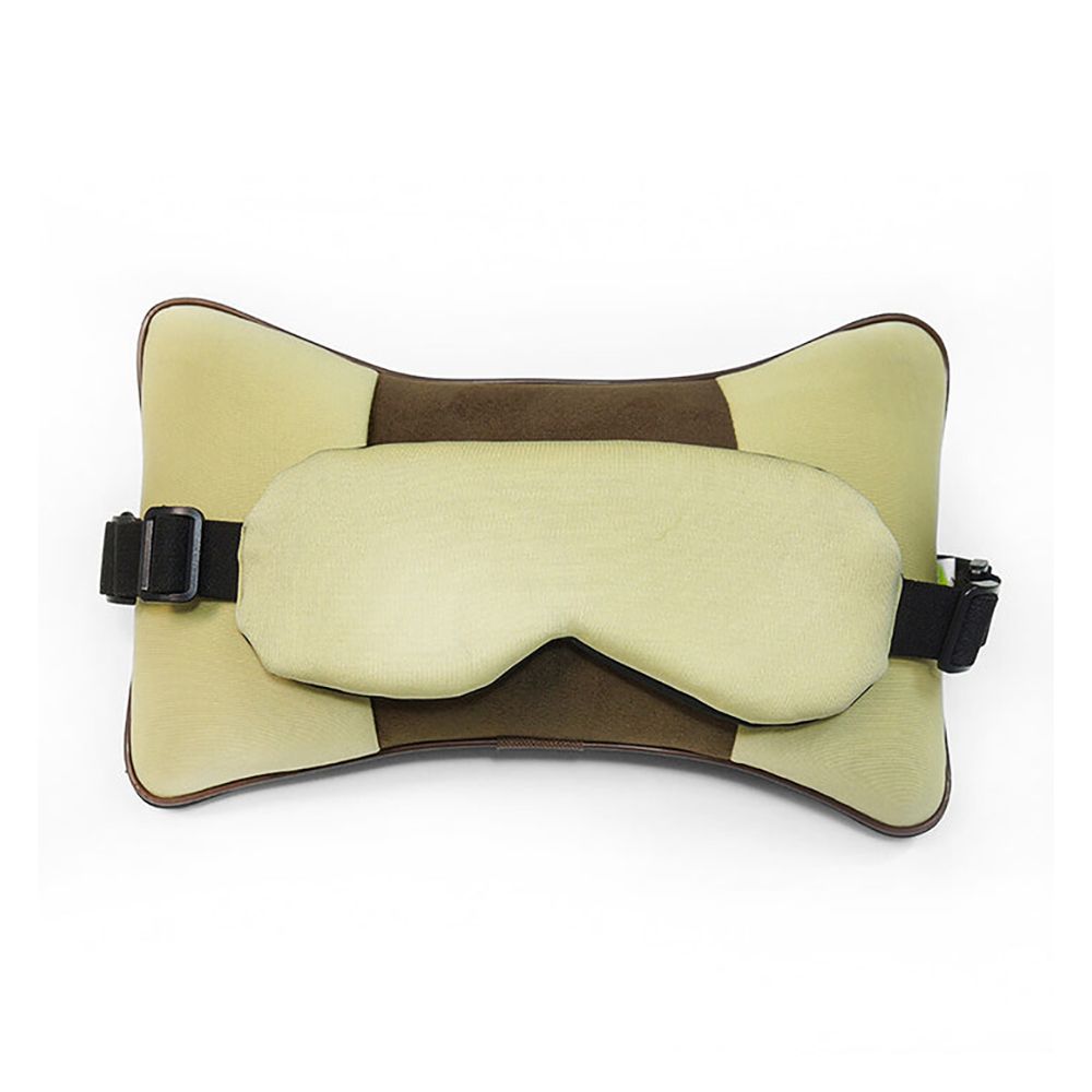 Relaxsit Travel Buddy Pro 3in1 Eye Mask, Car & Neck Pillow, For Travel, Home & Office, Beige, 7" x 14" - Main Image