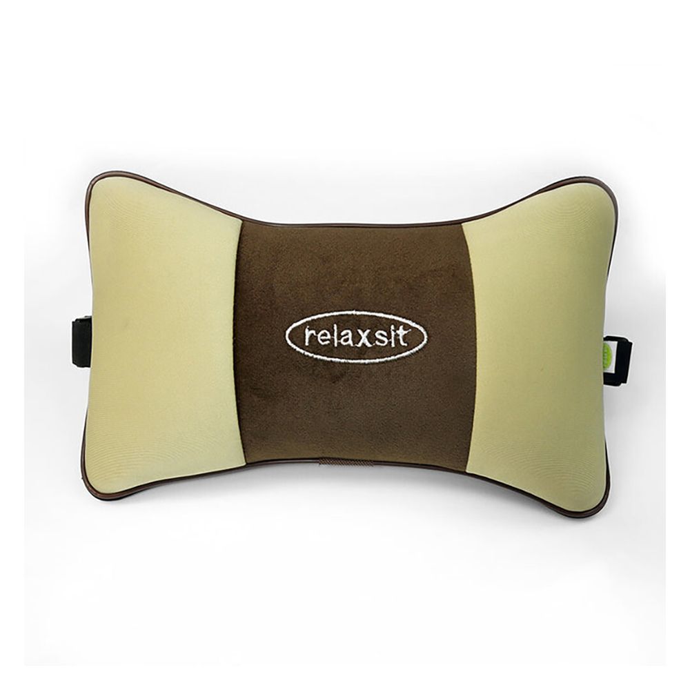 Relaxsit Travel Buddy Pro 3in1 Eye Mask, Car & Neck Pillow, For Travel, Home & Office, Beige, 7" x 14" - Image 5