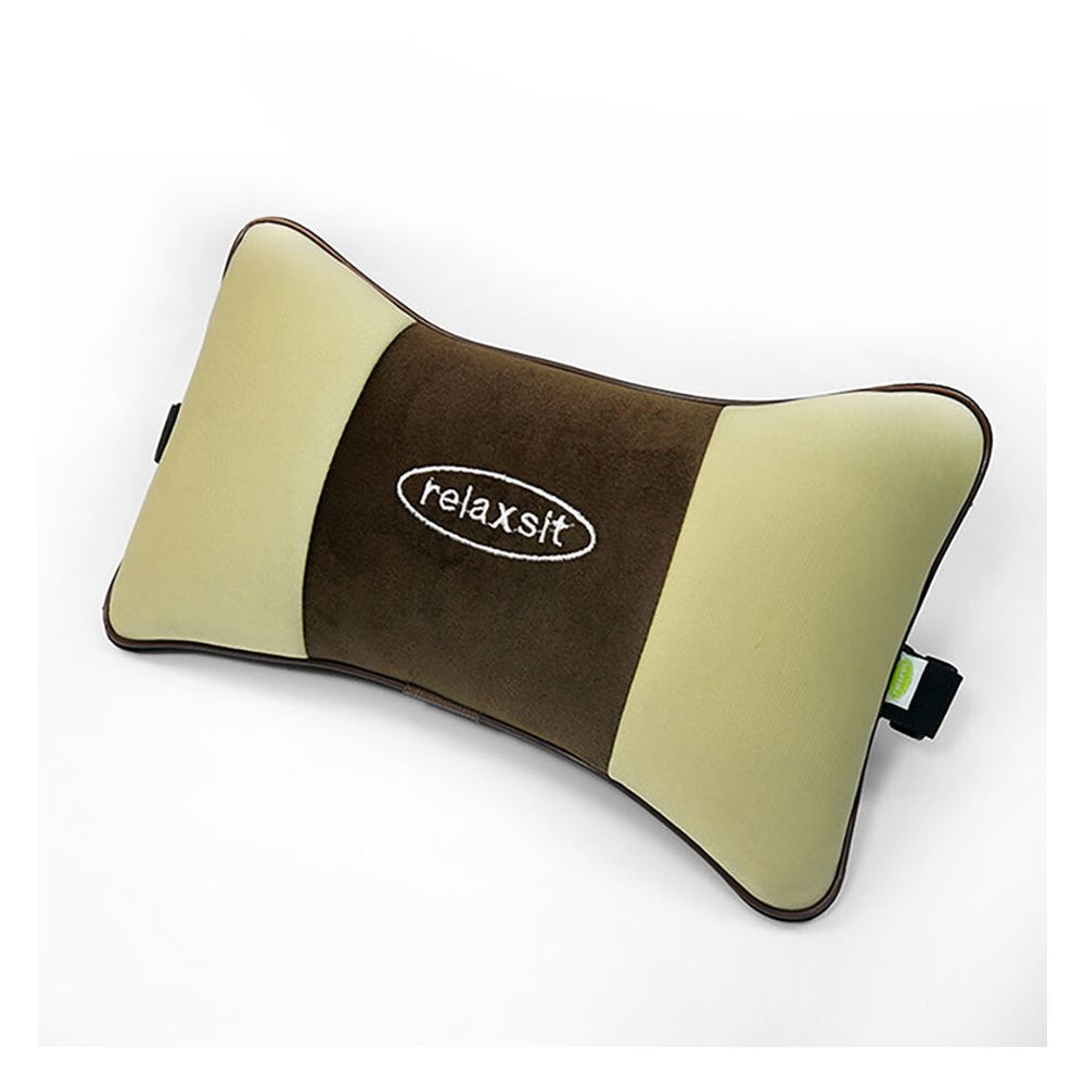 Relaxsit Travel Buddy Pro 3in1 Eye Mask, Car & Neck Pillow, For Travel, Home & Office, Beige, 7" x 14" - Image 6