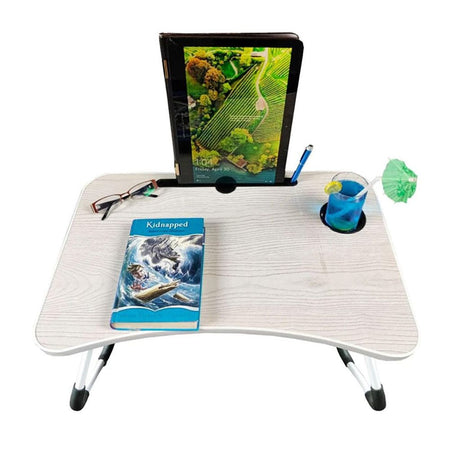 Relaxsit Bed Pro Folding Laptop Table, Portable Desk For Study, White, 15.75" x 23.62" - Image 6