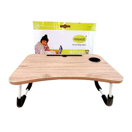 Relaxsit Bed Pro Folding Laptop Table, Portable Desk For Study, Beige, 15.75" x 23.62" - Image 3