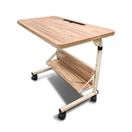 Relaxsit Flexi-Big C-Table/Adjustable Laptop Trolley with Book Rack, Beige, 25-34” H x 15.75” W x 23.75” L - Image 4